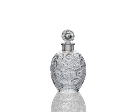 RENÉ LALIQUE (FRENCH 1860-1945) ROSE SCENT BOTTLE, WORTH - 22 designed 1937 clear and frosted moulded R. LALIQUE FRENCH BOTTL