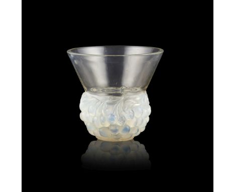 RENÉ LALIQUE (FRENCH 1860-1945) CERISES VASE, NO. 1035 designed 1930 opalescent wheel-cut R. LALIQUE FRANCE(20 cm. (7 7/8 in.