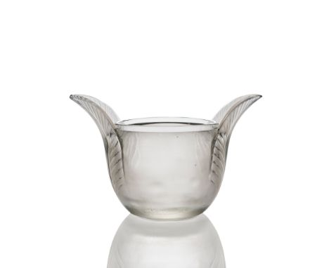 ‡ RENÉ LALIQUE (FRENCH 1860-1945) TRISTAN VASE, NO. 1013 designed 1928 clear and frosted wheel-engraved R. LALIQUE(20.5 cm. (