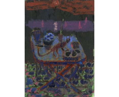 
	
		Andrew Cranston
		Midnight In Millport, 2022
		Oil on Paper
		Signed verso
		15 x 10cm (5¾ x 3¾ in.)
		
		About 
		&nbsp