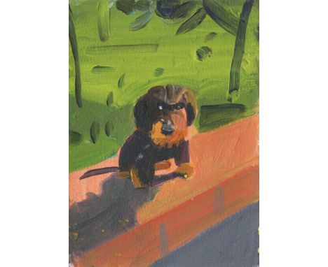 
	
		Susie Hamilton
		Dachshund 1, 2022
		Acrylic on Paper
		Signed verso
		15 x 10cm (5¾ x 3¾ in.)
		
		About
		&nbsp;
		Sus