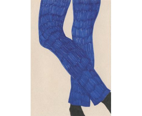 
	
		Rosie McGuinness
		Blue Jeans, 2022
		Ink on Paper
		Signed verso
		15 x 10cm (5¾ x 3¾ in.)
		
		Rosie McGuinness works 