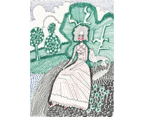 
	
		Grayson Perry RA
		Study for The Great Beauty (3), 2022
		Ink on Paper
		Signed verso
		15 x 10cm (5¾ x 3¾ in.)
		
		Abo