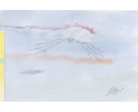 
	
		Hannah van der Weide
		Sky Dragon, 2022
		Watercolour, Pencil and Collage on Paper
		Signed verso
		10 x 15cm (3¾ x 5¾ i