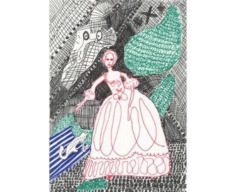 
	
		Grayson Perry RA
		Study for The Great Beauty (1), 2022
		Ink on Paper
		Signed verso
		15 x 10cm (5¾ x 3¾ in.)
		
		Abo