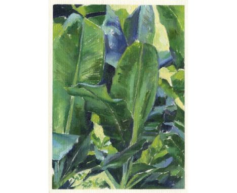 
	
		Aidan Myers
		Banana Leaf Forms XIII, 2022
		Oil on Paper
		Signed verso
		15 x 10cm (5¾ x 3¾ in.)
		
		About 
		&nbsp;
