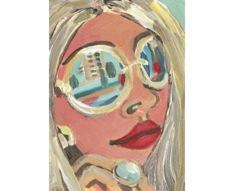 
	
		Julia Hamilton
		Round Sunglasses!, 2022
		Acrylic on Paper
		Signed verso
		15 x 10cm (5¾ x 3¾ in.)
		
		About 
		 
		B