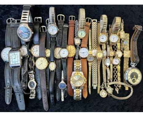 Collection of Gentleman's & Ladies Wristwatches, bracelet and leather straps, including Accurist, Ben Sherman, Lifemax, Swiss