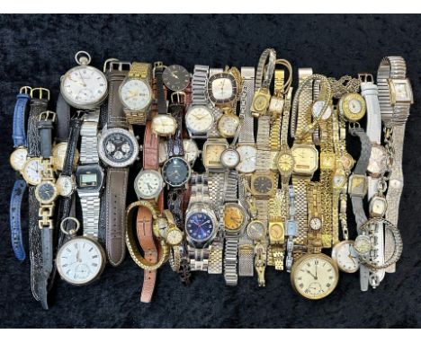 Collection of Gentleman's & Ladies Wristwatches, bracelet and leather straps, including Acqua, Solo, Rotary, H Samuel, Next, 