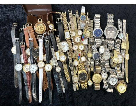 Bag of Assorted Fashion Watches, gents and ladies, comprising leather and bracelet straps, including Accurist, Sekonda, Rotar