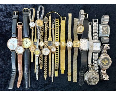 Collection of Gentleman's & Ladies Wristwatches, bracelet and leather straps, including Timex, Rotary, Ben Sherman, Accurist,