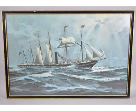 A Framed K A Griffin Ship Print, Subject 70x48cm 