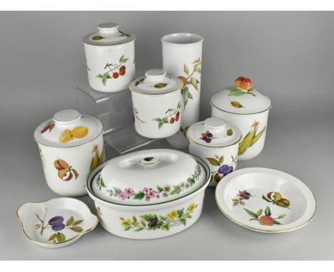 A Collection of Various Royal Worcester Evesham and Other Pots etc 