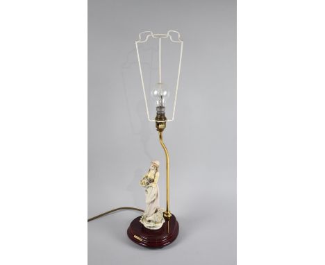 A Modern Continental Figural Italian Table Lamp, inscribed Giuseppe Armani, No Shade 