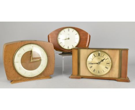 A 1960's Smiths Presentation Mantle Clock Together with Two Metamec Examples 