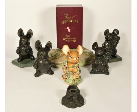 A collection of Pendelfin models to include, a boxed limited edition Aunt Ruby, bandstand and signed models two on plinths Ov
