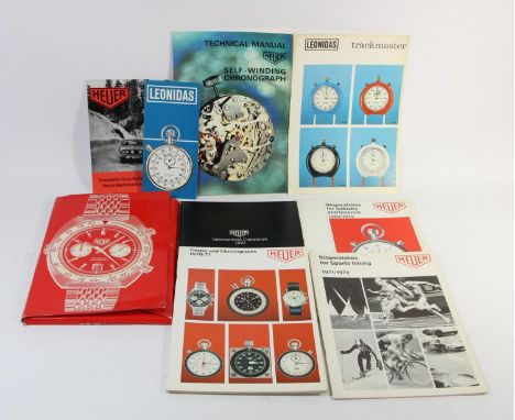 Heuer, a rare 1970 International Campaign dealers folder, containing poster order literature, Timers and Chronographs, Stopwa