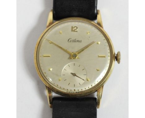 Certina, a gold plated manual wind gentleman's wristwatch, 32mm 