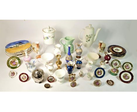 A mid 20th Century bone china tea service by Devonia, together with a collection of cups &amp; saucers by Royal Albert 'Tahit