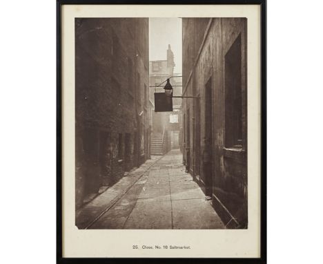 ANNAN, THOMAS25. CLOSE, NO. 18 SALTMARKET 1877, carbon print, laid-down to mount with printed beneath "25. Close, No 18 Saltm