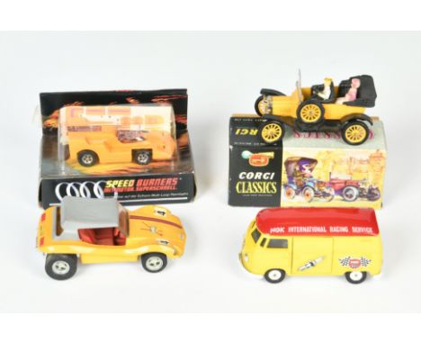 Dinky, Corgi u.a., 4 Fahrzeuge, Druckguss, Z 1/1-