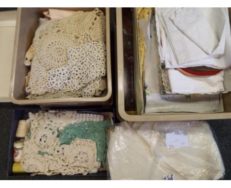A quantity of various textiles and linens (2). Estimate £30 - £50