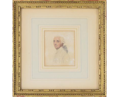 John Smart (1741-1811) - Portrait of a gentleman, head and shoulders to Dexter, gaze directed at spectator, wearing a club wi