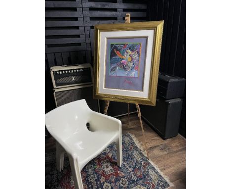 Peter Max (b. 1937) - "New York Flower Show", signed, mixed media with acrylic and colour lithograph, 23.5" x 18.75"; with a 