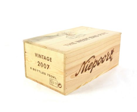 6 bottles of Nieport 2007 vintage port, in sealed original wooden case (6)