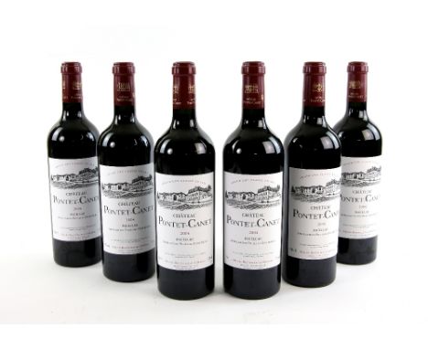 6 bottles of Chateau Pontet Cadet Pauillac, 2004 vintage red wine (6). Previously stored in Wine Society cellars.  