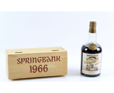 Springbank Scotch Malt Whisky, mature din oak sherry casks for 24 years, 60.7% vol, 75cl, distilled 1966, bottled 1990, in pi