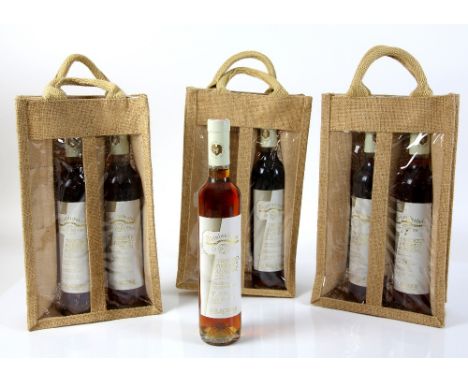 6 half bottles of Kracher sweet wine, Number 12 1995 vintage, in 3 presentation bags (6)