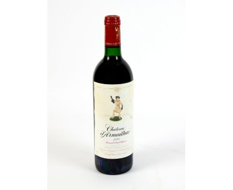 1 bottle of Chateau d'Armailhac Grand Cru Classe, 1989 vintage red wine