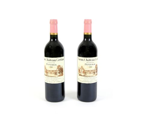 2 bottles of Vieux Chateau Certn Grand Vin Pomerol, 2002 vintage red wine (2)