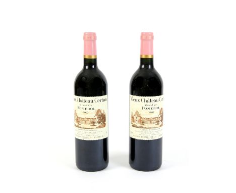 2 bottles of Vieux Chateau Certn Grand Vin Pomerol, 2002 vintage red wine (2)