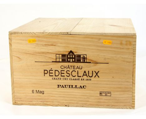 6 Magnums of Chateau Pedesclaux Paulillac red wine, 2014 vintage, in sealed original wooden case (6) 