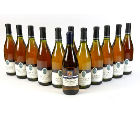 12 bottles of white wine to include: 11 bottles of Inycon Chardonnay 1999 vintage,  1 bottle of Fiuza Sauvignon 1998 vintage 