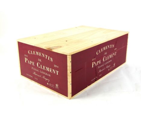 12 bottles of Le Clementin de Pape Pessac-Leognan, 2014 vintage, in sealed original wooden case (12)