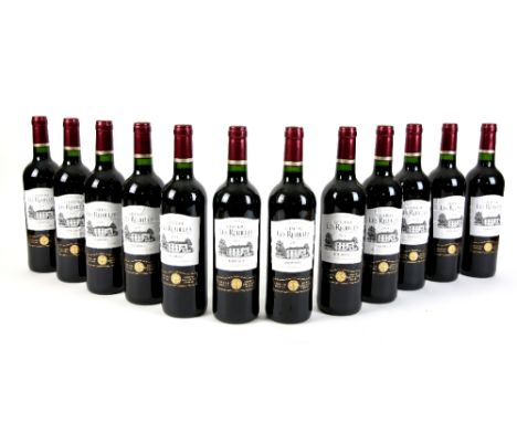 12 bottles of Chateau Les Reuilles, Bordeaux 2014 vintage red wine (12)