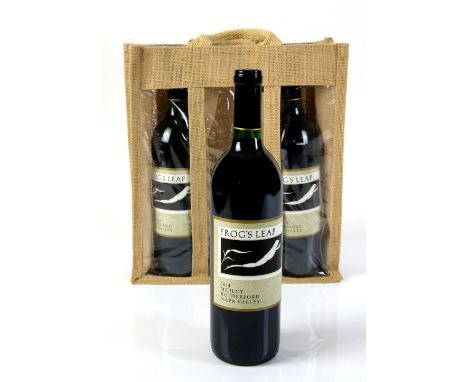3 bottles of Frog's Leap Merlot 2014 vintage, in presentation bag (3)