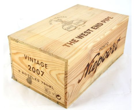 6 bottles of Nieport 2007 vintage port, in sealed original wooden case (6)