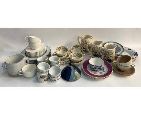 A Susie Cooper 'everlasting life' set of 6 lovers cups and saucers together with various other ceramics to include Limoges, V