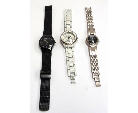 A Skagen Denmark 'Titanium' watch; together with a Softech watch and one other 