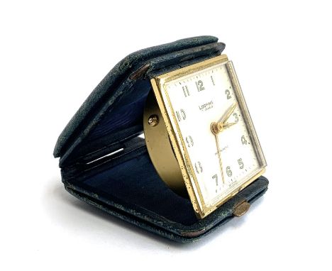 A Looping 7 jewel case travel clock 