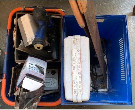 Three mixed boxes of tools, to include a number of clamps 