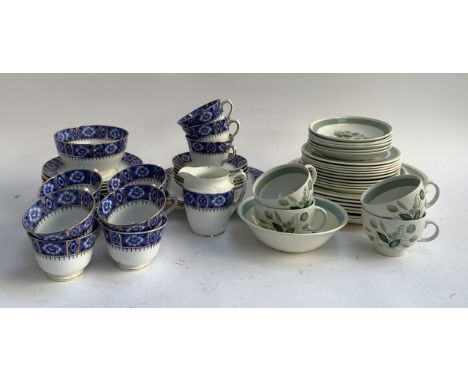 A Richmond part tea service heightened in gilt (33 pieces), together with a mixed service comprising Woodsware 'Clovelly' and