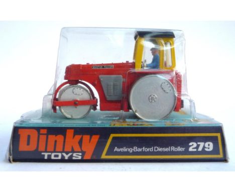 A boxed Dinky toys Aveling-Barford diesel roller 279 die-cast model 