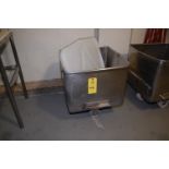 Stainless Steel Tub, 24 in. x 24 in. x 20 in. Mounted on 4-Wheel Base, RIGGING FEE: $25