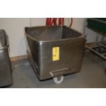 Stainless Steel Tub, 24 in. x 24 in. x 20 in. Mounted on 4-Wheel Base, RIGGING FEE: $25