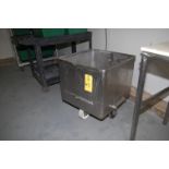 Stainless Steel Tub, 24 in. x 24 in. x 20 in. Mounted on 4-Wheel Base, RIGGING FEE: $25